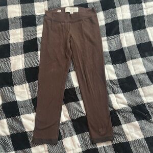 Brown crop Abercrombie Leggings with Logo Detail